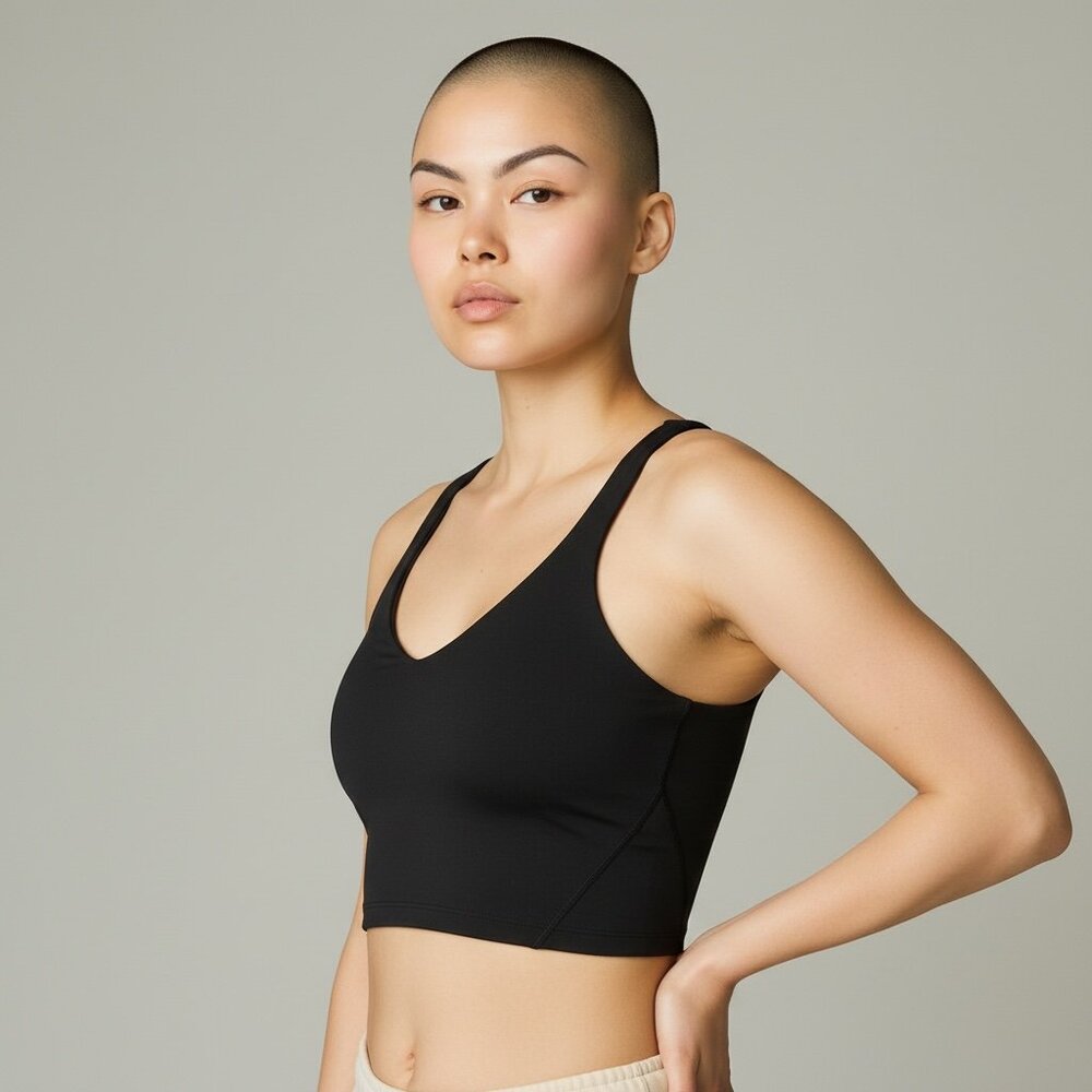 EUC Lululemon Athletica Align Tank Top Woman's sz 6 Black Cropped - Picture 3 of 9